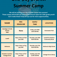 One Day STEAM Summer Camp