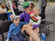 A mother and two pre schoolers
