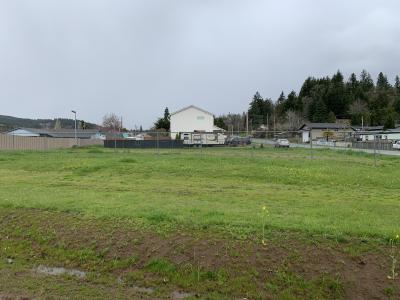View of vacant city lot