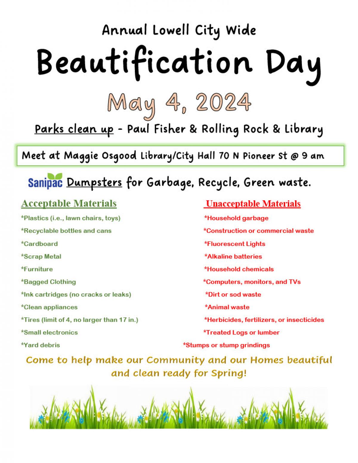 2024 Lowell Beautification Day!!